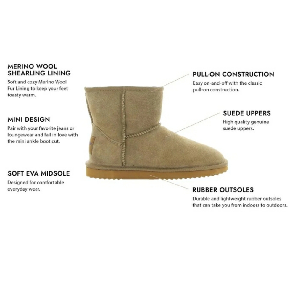 NWT EMU RIDGE SOPHIE WOMEN'S SHEARLING LINED WINTER BOOT SZ 8,9 & 10 CHESTNUT 🎉 - Picture 3 of 12